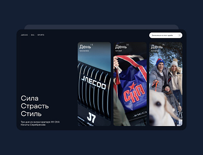 Three Days with a Hockey Player — Landing Page Design animation branding graphic design landing motion graphics ui ux