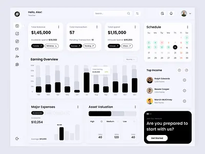Endow- Finance Dashboard (Overview & Insights) product ui ux web website