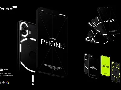 Nothing Phone Mockup android mockup device mockup display gadget iphone mobile mockup modern nothing nothing phone nothing phone mockup screen ux website