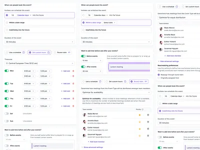 Scheduler widgets apollo booking buffer cal cal.com clendly crm hour hubspot lusha round robin salesforce schedule schedule settings scheduler settings time time settings timezone zoominfo