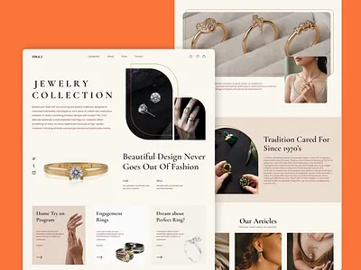 Elegant Jewelry Website UI – Timeless & Modern Design 3d animation branding design graphic design illustration logo motion graphics ui vector