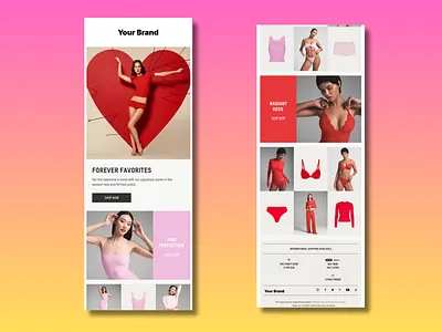 Lingerie Email Banners – Trending Styles & Valentine Picks animation branding canva design email design email marketing email template design graphic design klaviyo klaviyo flows mailchimp