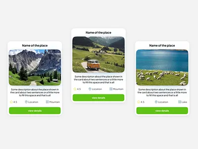 nature card ui