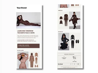 Winter Fashion Email Banners – The North Face branding canva design email design email marketing email template design graphic design klaviyo klaviyo flows mailchimp