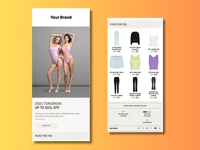 Flash Sale Email Design – Amanda Lingerie Promo Layout animation branding canva design email design email marketing email template design graphic design klaviyo klaviyo flows mailchimp