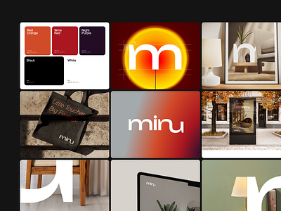 Minu Concept Branding brand branding concept design home decor logo motion graphics typography