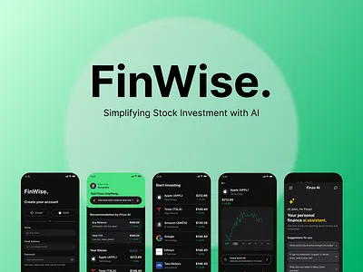 AI Stock Investment App ai ai app ai app design app budget app dark theme finance finance app design fintech app graphic design investment app mobile app mobile app design modern app ui ux
