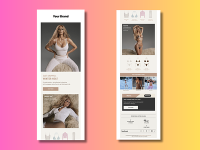 Winter Lingerie Email Banners – Cozy & Bold Seasonal Drop animation branding canva design email design email marketing email template design graphic design klaviyo klaviyo flows mailchimp