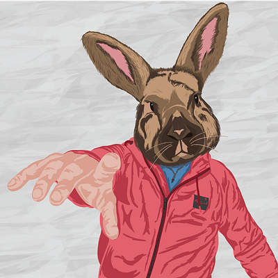 3 Benitos art attitude fresco illustration pets rabbit selfportrait vector