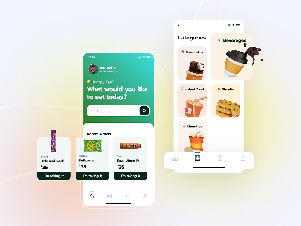 Canteen Mobile Apps designs, themes, templates and downloadable graphic