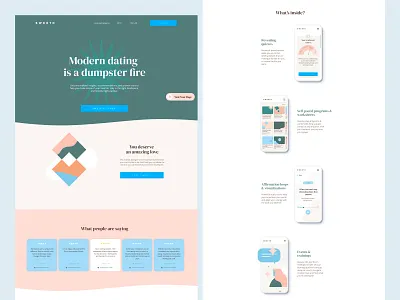 UI & Branding ✦ Sweetn branding business illustrations dating design graphic design mindful mindfulness ui ui design web design