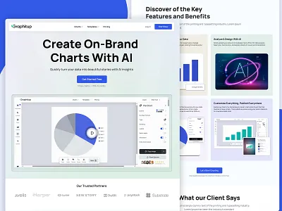 SaaS Landing Page Design animation graphic design landing page logo mobile mobile app photoshop saas technology ui ui ux website