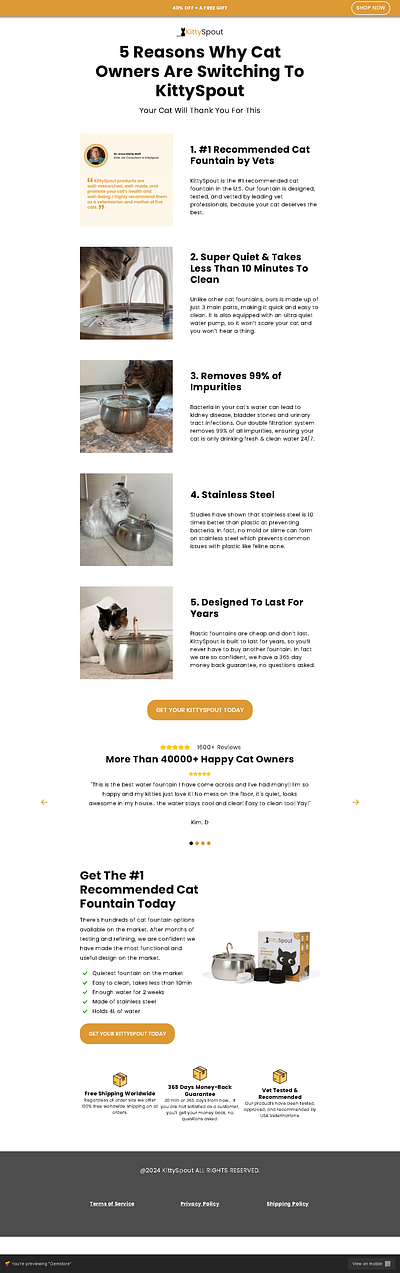KittySpout on gempages gempages gempages funnel gempages landing page gempages sales page gempages template shopify shopify gempages shopify sales page