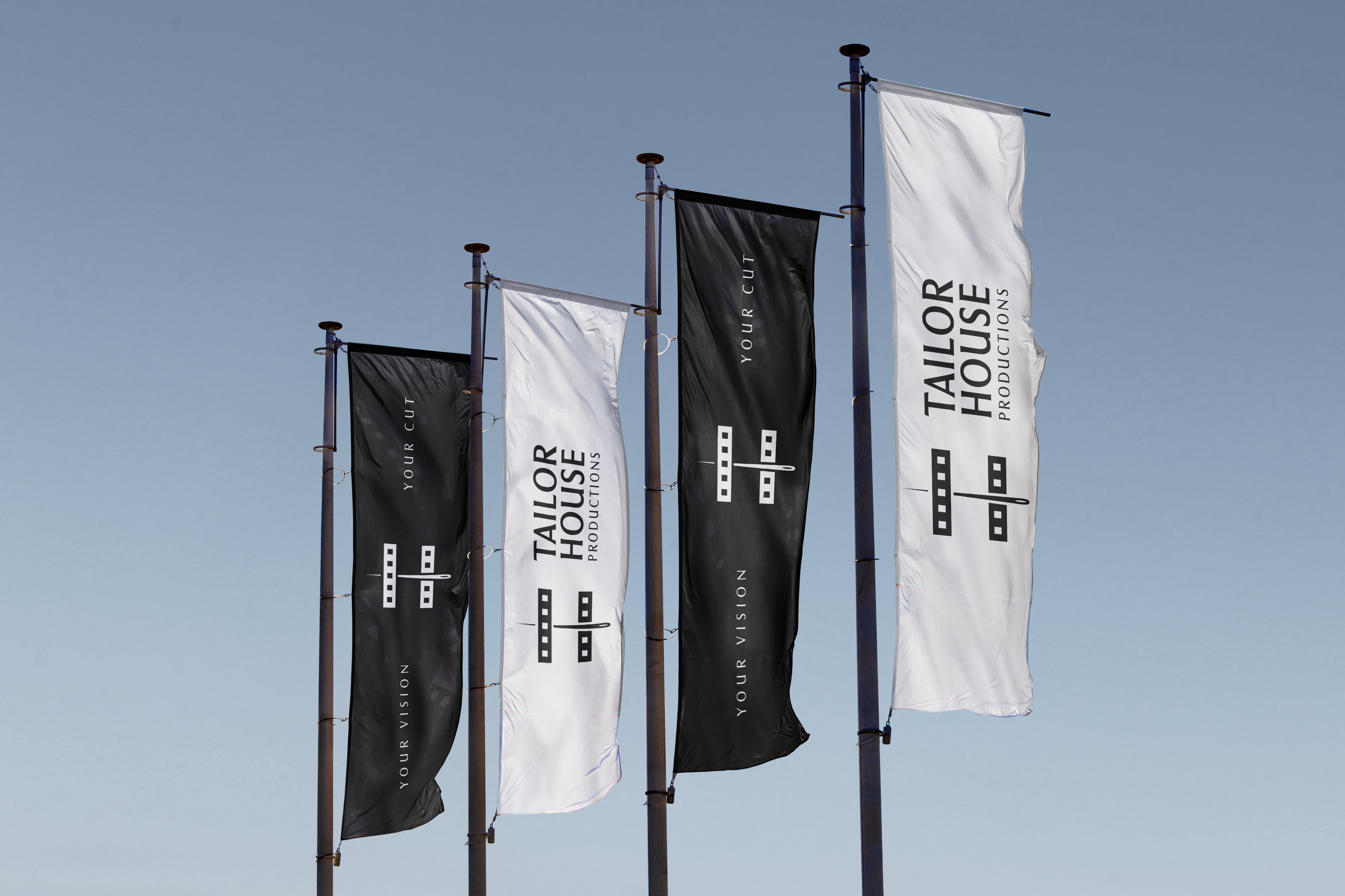 Tailor House Productions app branding bw design graphic design illustration logo media production tailorhouse typography ui ux vector