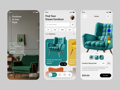 E-commerce Furniture Mobile App app app design decoration e commerce furniture furniture app furniture mobile app furnitures interior design ios mobile app mobile app design online shop online store shop shoping sofa ui ui design ui ux design