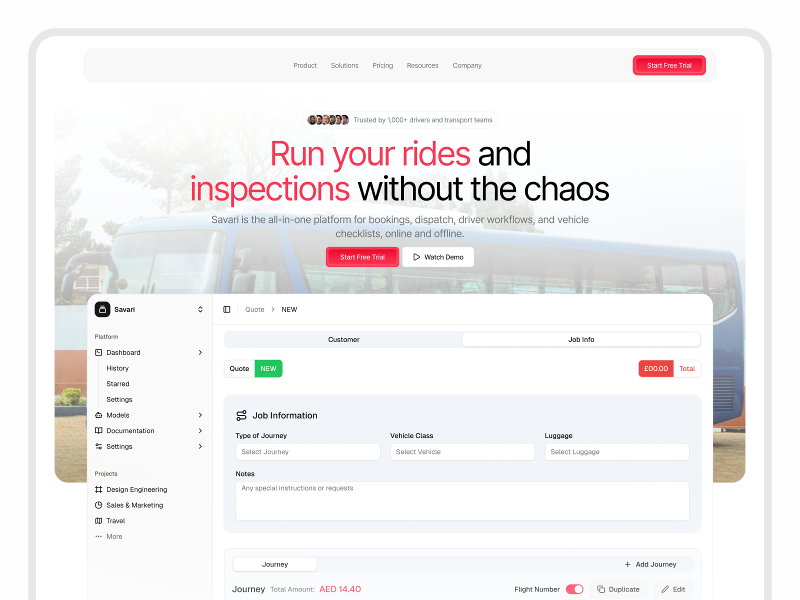 Example of Saa S Landing Page