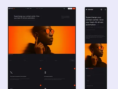 Next-Gen Telephony & Contact Center Platform clean design flat interface ui ux web website