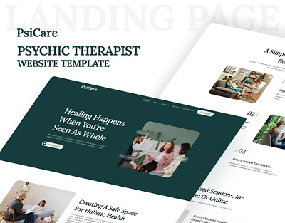 Psicare – Premium Psychic Therapist Elementor Template bootstrap css3 design designtocodes elementor illustration one page personal portfolio psicare psychic psychic therapist therapist ui website