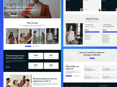 Startup Visa Website – From Figma to Squarespace creativedesign designinspiration figma figmatosquarespace minimalui squarespace squarespace site ui ux