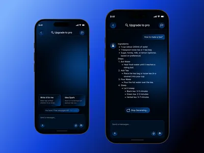 Helixa AI Mobile App UI ai app ai assistant app design chat chatgpt clean dark helixa helixa ai mobile app mobile application mobile design next ai saas app ui upcomming ai ux