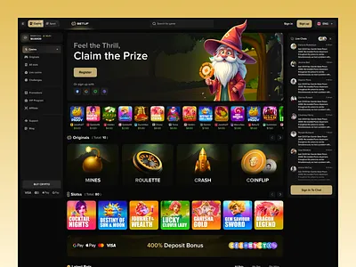 Casino Website Design bet betting casino casino app casino branding casino design casino landing page crypto casino gambling gambling branding game design gaming jackpot lottery nft poker rocket roulette slots sports betting