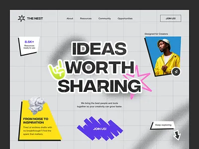 THE NEST – Community & Resources Platform for Makers art art platform creative platform creativity design figma figma design startup ui uiux ux web web design website