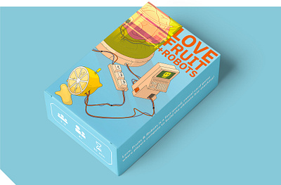 Love Fruit & Robots - card game. board game branding game game design illustration vector