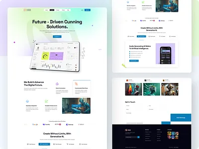Ai SaaS Landing Page 3d animation animation artificial intelligence branding clean design graphic design homepage illustration landing landing page landing page design logo neural network openai page saas design startup ui ux