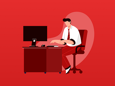 Work character design illustration ui work working