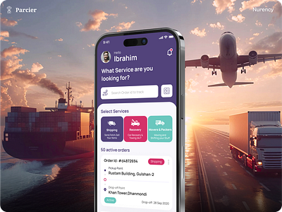 Logistics & Shipping App UI UX Design mobile app ui ux
