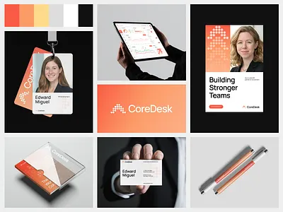 CoreDesk - HR Dashboard and Team Management Branding brand brand identity branding business card design graphic design hiring hr hr branding hr management human resources identity logo logo design logotype recruitment saas team team management visual identity