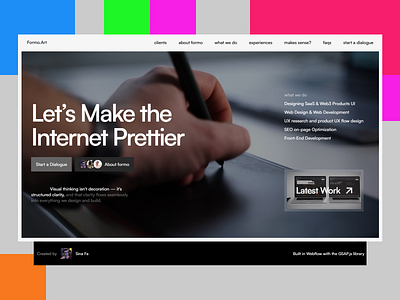Portfolio Website — Designed & Built in Webflow creative agency digital agency framer gsap mobile portfolio website responsive roduct design ui ui design user interface ux design web design web developer webflow website wordpress