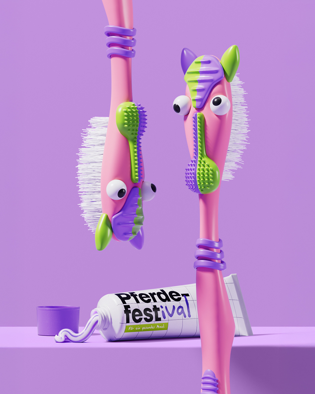 Horse Power 3d branding cgi character design foreal graphic design illustration logo