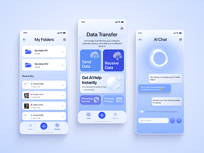 Data Transfer Mobile App | Mobile App Design | UX/UI Design animation app animation app design app designer design designer figma design figma designer mobile app mobile app designer ui ui design ui designer ui kit ui ux design user flow ux ux design ux designer uxui designer