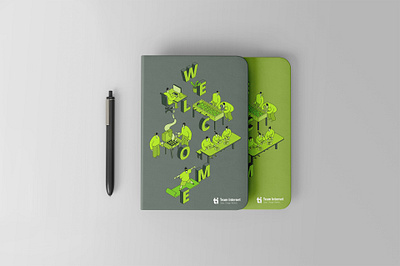 On-boarding illustration - Team Internet branding illustration vector