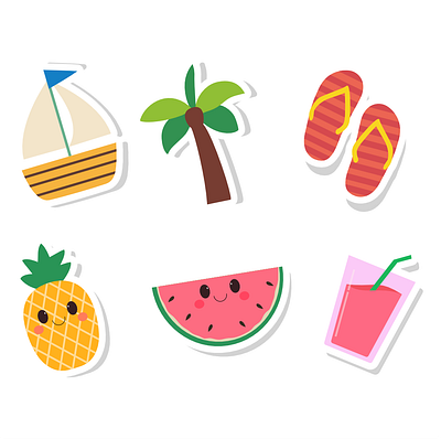 Summer app graphic design icon illustration sticker summer
