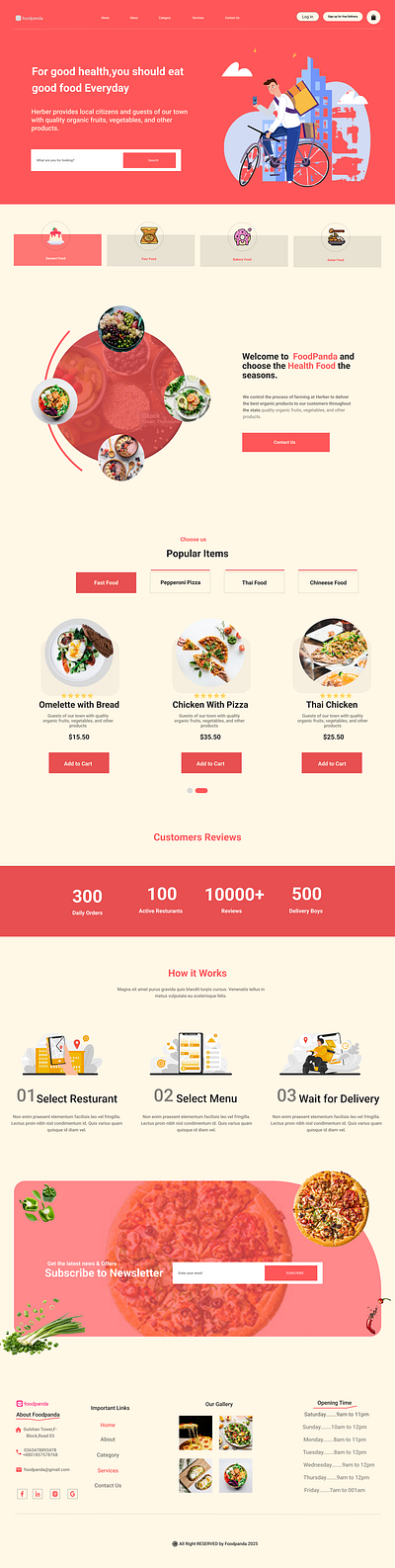 Unique Food Delivery Website food food delivery ui website