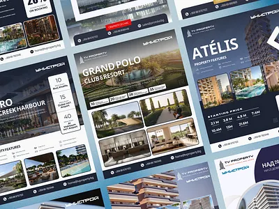 Real Estate Social Media Templates for TV Property ad campaign ad design advertising branding canva canva pro templates canva templates design editorial design graphic design instagram post design layout design marketing marketing post photoshop real estate posts real estate template design real estate templates social media templates typography