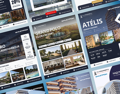 Real Estate Social Media Templates for TV Property ad campaign ad design advertising branding canva canva pro templates canva templates design editorial design graphic design instagram post design layout design marketing marketing post photoshop real estate posts real estate template design real estate templates social media templates typography