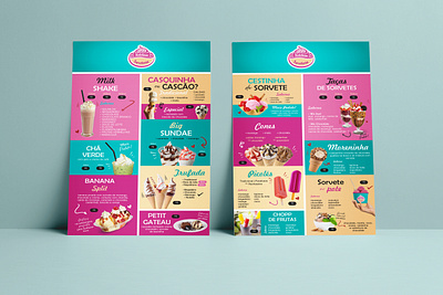 Menu Sorveteria / Ice Cream parlor branding cardapio graphic design icecreamshop menu sorveteria visual identity
