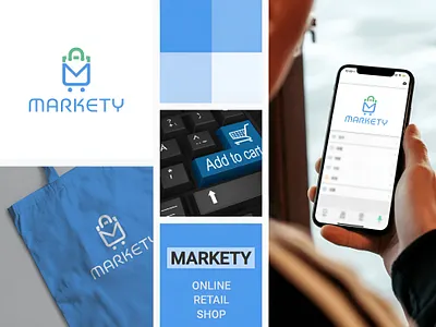 Markety – Modern Retail Logo Design brand identity design brand logo branding design graphic design logo logos market online market online market logo online retail online shop retail retail logo retail shop retail shop logo