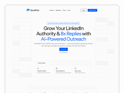 AI-Powered LinkedIn Outreach – SaaS Landing Page Design ai powered landing page blue landing page landing page linkedin outreach landing page modern landing page saas landing page saas website website