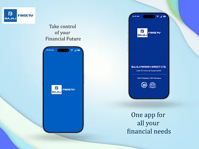 Modern Finance App – Bajaj Finserv app banner app design application bajaj finserv figma finance app insurance app mockup stock market app ui design uiux
