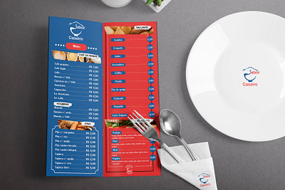 Menu / Cardápio de restaurante branding cardápio food graphic design menu restaurant