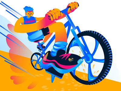 Ozon Rider characterdesign colorful digitalart dynamic illustration sportillustration vector