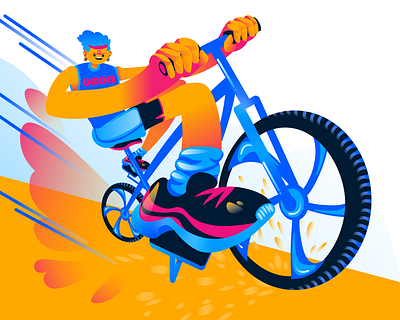 Ozon Rider characterdesign colorful digitalart dynamic illustration sportillustration vector