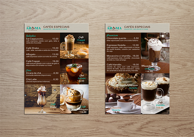 Menu / Cardápio Cafeteria - Coffee Shop branding cafeteria cardápio coffee shop graphic design menu visual identity