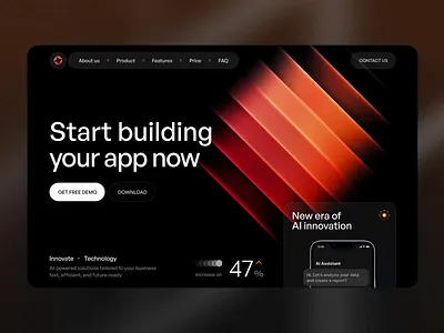 Saas | AI | Landing Page Design | Generative AI | AI Startup ai ai landing page ai product design ai startup ai tools animation app builder company website creative website generative ai landing page design no code product design saas saas landing page ui ux web design web interface design web responsive design website design