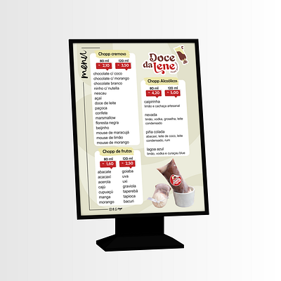 Menu / Cardapio Shopp, Sacolé, Geladinho, Dindin branding cardapio dindin geladinho graphic design menu sacolé shopp visual identity