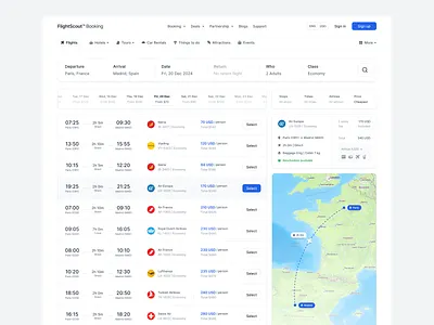 Flight Booking Search app design book trip booking booking app design system flight booking fly map map design mapping navigation plane plane seat search design travel travel search ui ui design ux web design